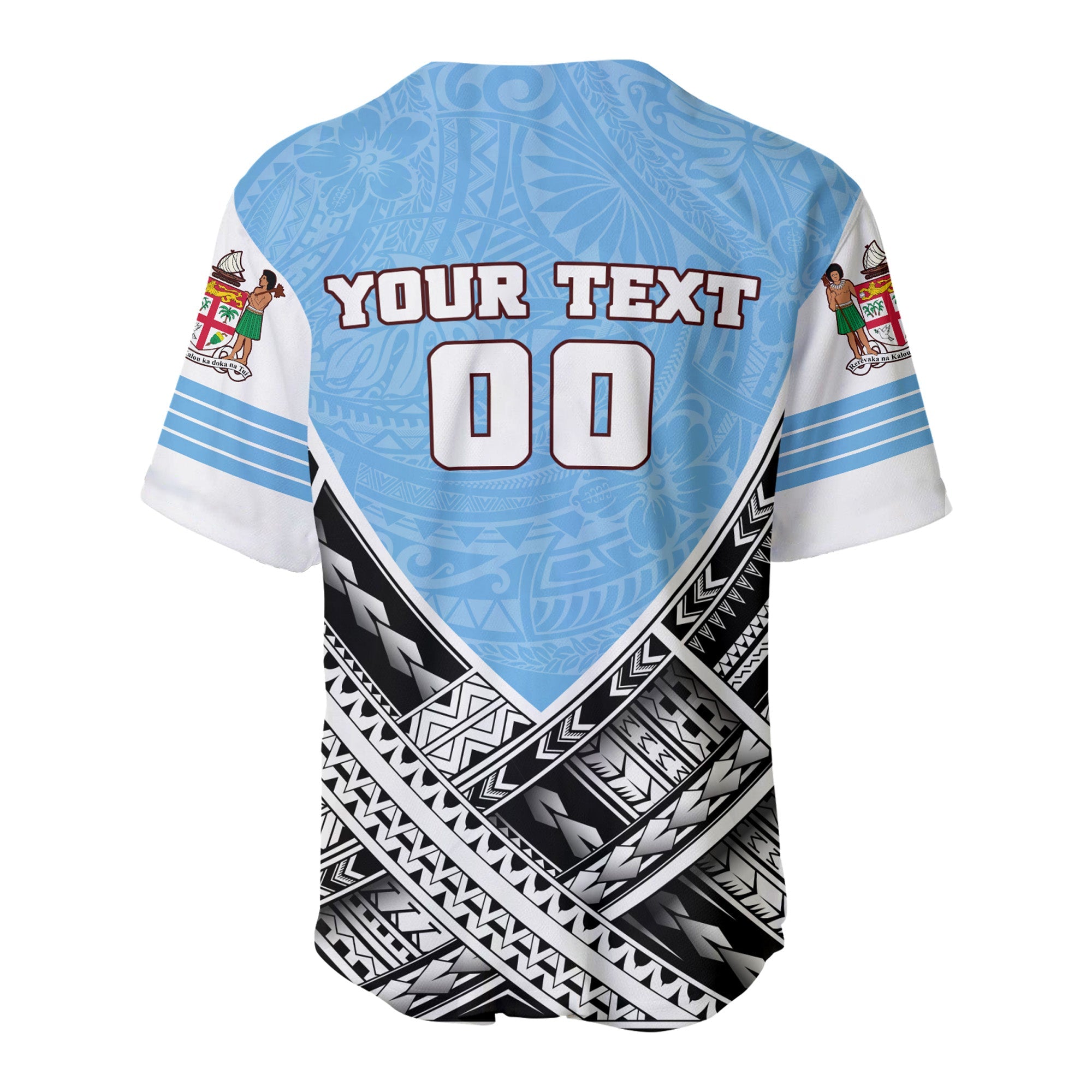(Custom Personalised) Fiji Baseball Jersey Polynesian Sport Style LT16