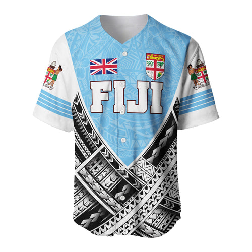 (Custom Personalised) Fiji Baseball Jersey Polynesian Sport Style LT16